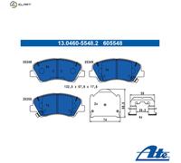 ATE Brake Pad Set 13.0460-5548.2 - Fits Hyundai Accent / i20 / Kia - 58101C8A00