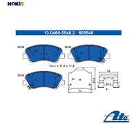 ATE Brake pad set HYUNDAI,KIA 13.0460-5548.2 581011RA05,581014LA00,58101C8A00 58101C8A10,58101C8A50,58101C8A60,58101H5A25,58101Q0A00,581011RA05