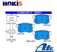 ATE 13.0460-5557.2 Brake pad set