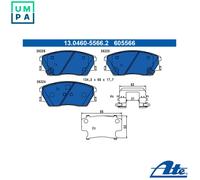 BRAKE PAD SET DISC BRAKE 13.0460-5566.2 FOR KIA SOUL/III/Cargo G4FJ 1.6L 4cyl