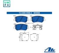 ATE Brake Pad Set 13.0460-5568.2 – Front Disc – Fits Hyundai Santa Fe IV 2018-2020