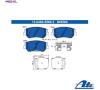 ATE 13.0460-5568.2 Brake pad set