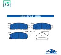 ATE 13.0460-5570.2 Brake pad set
