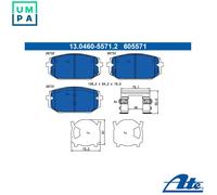 BRAKE PAD SET DISC BRAKE 13.0460-5571.2 FOR HYUNDAI KIA G4FT/G4FP/G4FU 1.6L 4cyl