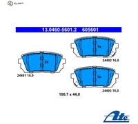 Brake Pad Set, disc brake ATE 13.0460-5601.2 for CARENS II MPV (FJ) 2.0 2004-