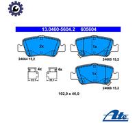 ATE 13.0460-5604.2 Brake pad set