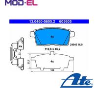 ATE 13.0460-5605.2 Brake pad set