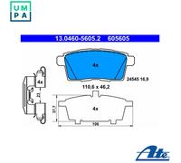 ATE 13.0460-5605.2 Brake pad set