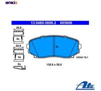 BRAKE PAD SET DISC BRAKE 13.0460-5606.2 FOR MAZDA L3Y7/L3-VDT/L3K7 2.3L 4cyl