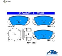 Brake pads 13.0460-5611.2 ATE for SAAB OPEL CHEVROLET