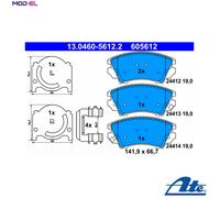 BRAKE PAD SET DISC BRAKE 13.0460-5612.2 FOR OPEL INSIGNIA/Sports/Tourer ASTRA