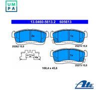 ATE Brake Pad Set 13.0460-5613.2 - Disc - Fits Daihatsu Charade VI, Sirion, Trevis, Cuore VII