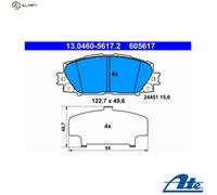 ATE 13.0460-5617.2 Brake pad set