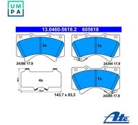 Brake pads 13.0460-5618.2 ATE for TOYOTA LAND CRUISER PRADO LAND CRUISER 200