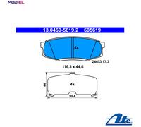 Brake pads 13.0460-5619.2 ATE for TOYOTA LAND CRUISER 200