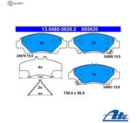 BRAKE PAD SET DISC BRAKE 13.0460-5620.2 FOR HONDA FIT/IV/III/MONOCAB/SHUTTLE