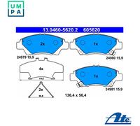 Brake pads 13.0460-5620.2 ATE for HONDA JAZZ III INSIGHT JAZZ IV