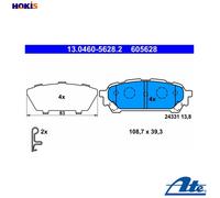 ATE 13.0460-5628.2 Brake pad set