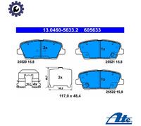 Brake pads 13.0460-5633.2 ATE for KIA HYUNDAI