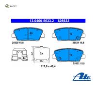 Brake pads 13.0460-5633.2 ATE for KIA HYUNDAI