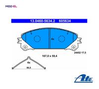 Brake pads 13.0460-5634.2 ATE for LEXUS TOYOTA
