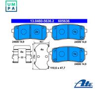 ATE 13.0460-5636.2 Brake pad set