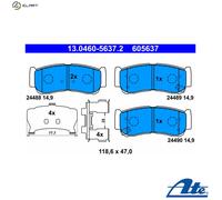 ATE 13.0460-5637.2 Brake pad set