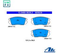 ATE Brake Pad Set 13.0460-5639.2 - Disc Brake for Hyundai Sonata V, Grandeur, Azera, NF V, Embera V