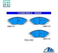 ATE Brake pad set 13.0460-5642.2 with acoustic wear warning CHEVROLET: Spark