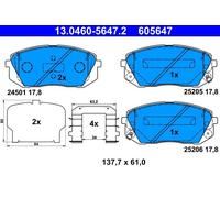 NEW DISC BRAKE PADS SET FOR KIA HYUNDAI SOUL II PS D4FB G4FD G4NA G4FG ATE