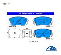 BRAKE PAD SET DISC BRAKE 13.0460-5647.2 FOR HYUNDAI TUCSON/SUV/Van/III i40/CW