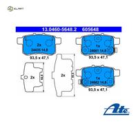 Fits ATE 13.0460-5648.2 Brake Pad Set, disc brake UK Stock