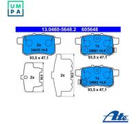 Fits ATE 13.0460-5648.2 Brake Pad Set, disc brake UK Stock
