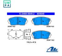 BRAKE PAD SET DISC BRAKE 13.0460-5649.2 FOR KIA PICANTO/EKO/TAXI MORNING/II 1.0L