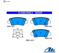 ATE 13.0460-5650.2 Brake pad set