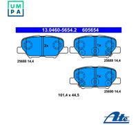 ATE 13.0460-5654.2 Brake pad set