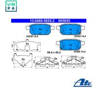 ATE 13.0460-5655.2 Brake pad set