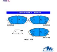 ATE Brake pad set MAZDA 13.0460-5658.2 B4Y03328ZB,BHY13328ZA,DFY53328Z