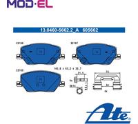 BRAKE PAD SET DISC BRAKE 13.0460-5662.2 FOR FIAT 500X JEEP COMPASS RENEGADE 1.5L