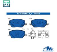 ATE 13.0460-5662.2 Brake pad set