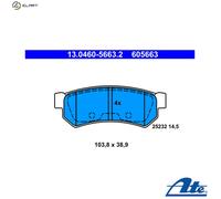 ATE Disc Brake Pad Set 13.0460-5663.2 for Chevrolet Daewoo Lacetti Saloon J200 LDA New