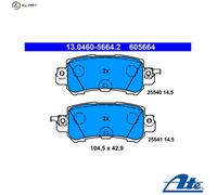 Brake pads 13.0460-5664.2 ATE for MAZDA CX-5 CX-3