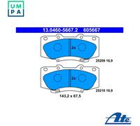 ATE Brake Pad Set 13.0460-5667.2 – Toyota Hilux/Vigo VII Pickup
