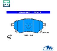 Brake pads 13.0460-5675.2 ATE for MAZDA 6 Saloon 6 Estate