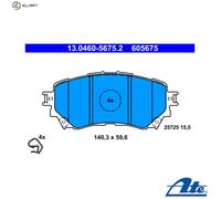 Brake pads 13.0460-5675.2 ATE for MAZDA 6 Saloon 6 Estate