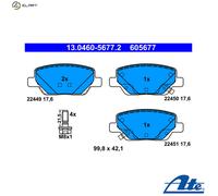 ATE 13.0460-5677.2 Brake pad set