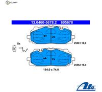 Brake pads 13.0460-5678.2 ATE for AUDI VW