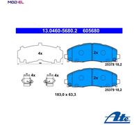 ATE Brake Pad Set 13.0460-5680.2 - Disc Brake for Fiat Freemont 2.4, Jeep, Lancia