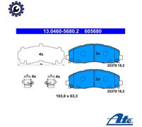 ATE Brake Pad Set 13.0460-5680.2 - Disc Brake for Fiat Freemont 2.4, Jeep, Lancia