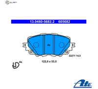 Brake pads 13.0460-5682.2 ATE for MAZDA FIAT ABARTH